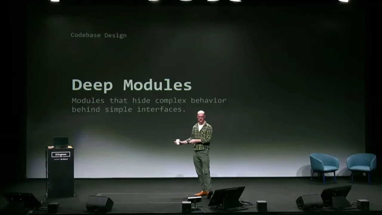 Deep modules hide complex behavior behind simple interfaces.