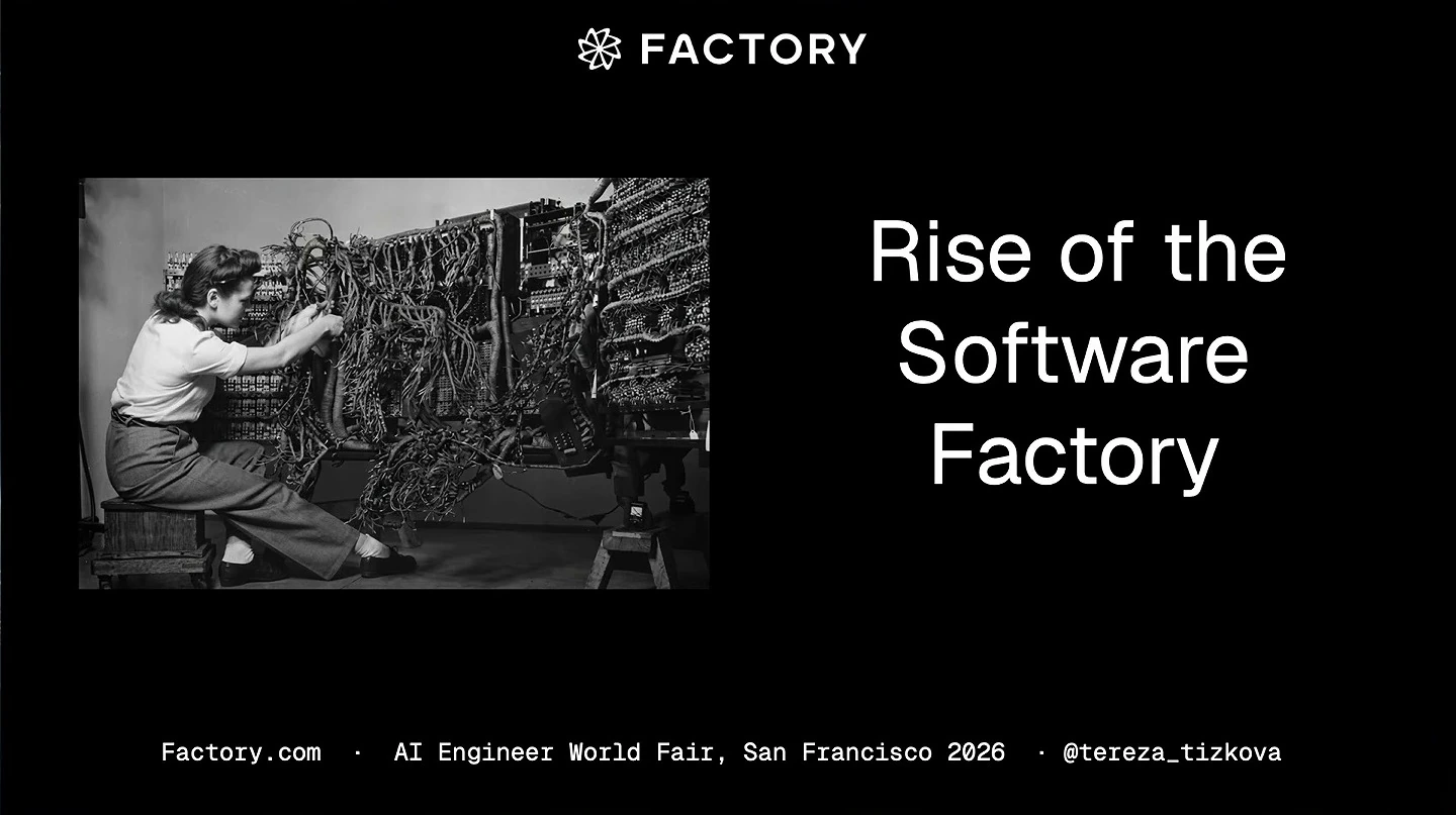 Title slide with a historical photograph of a woman working on an early computer.