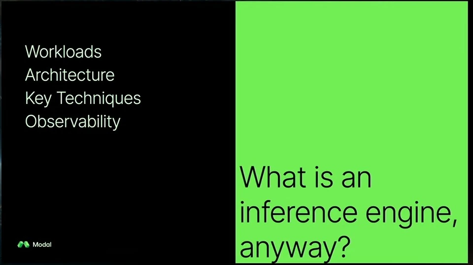 Agenda covering workloads, architecture, key techniques and observability.