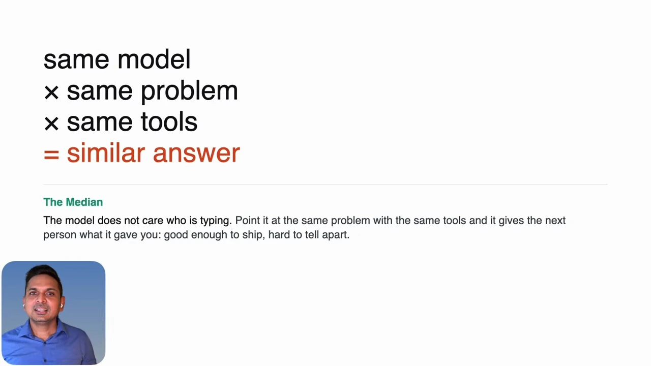 Same inputs, similar answers — recorded presentation