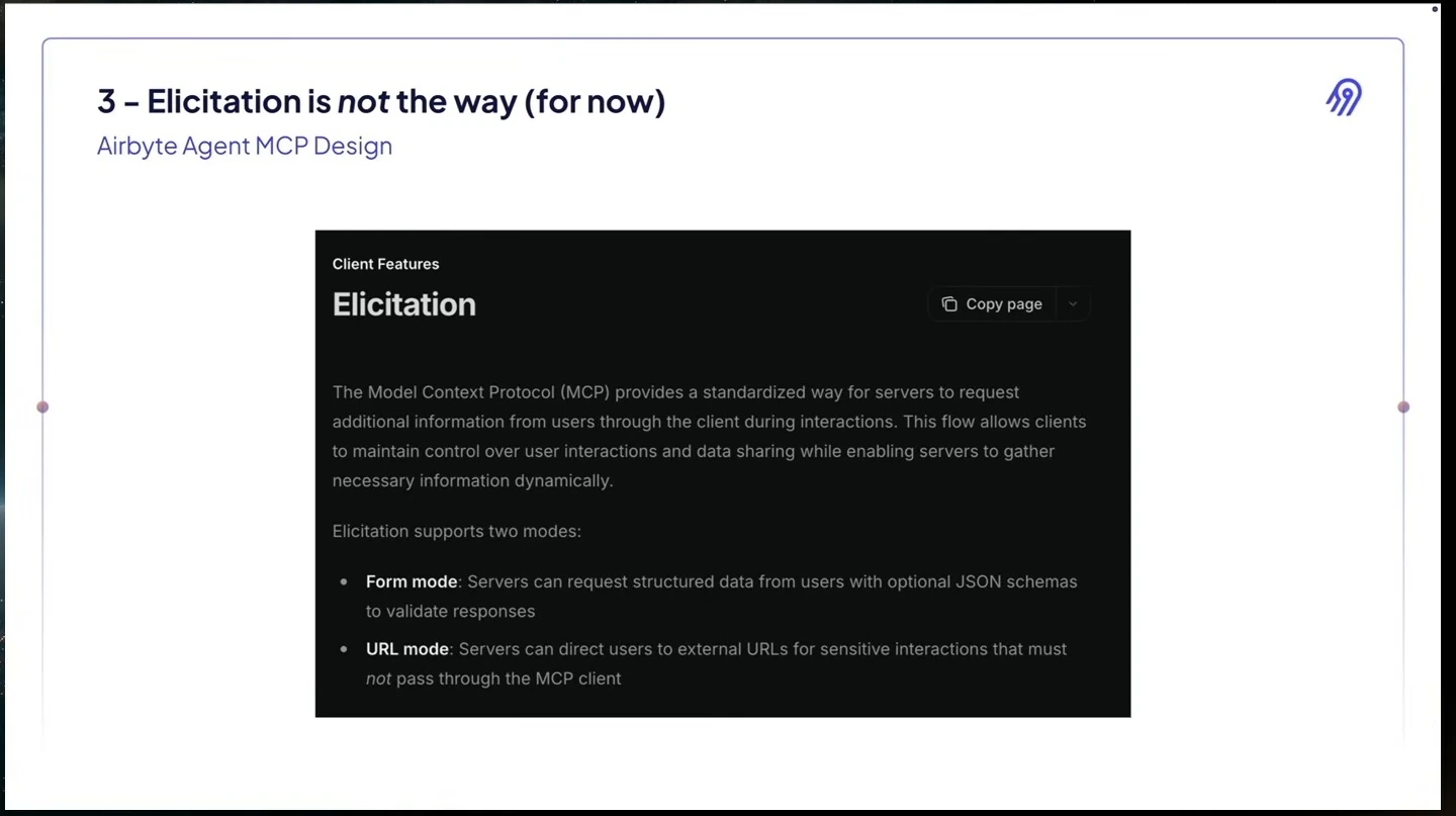 Documentation describes form mode and URL mode elicitation.