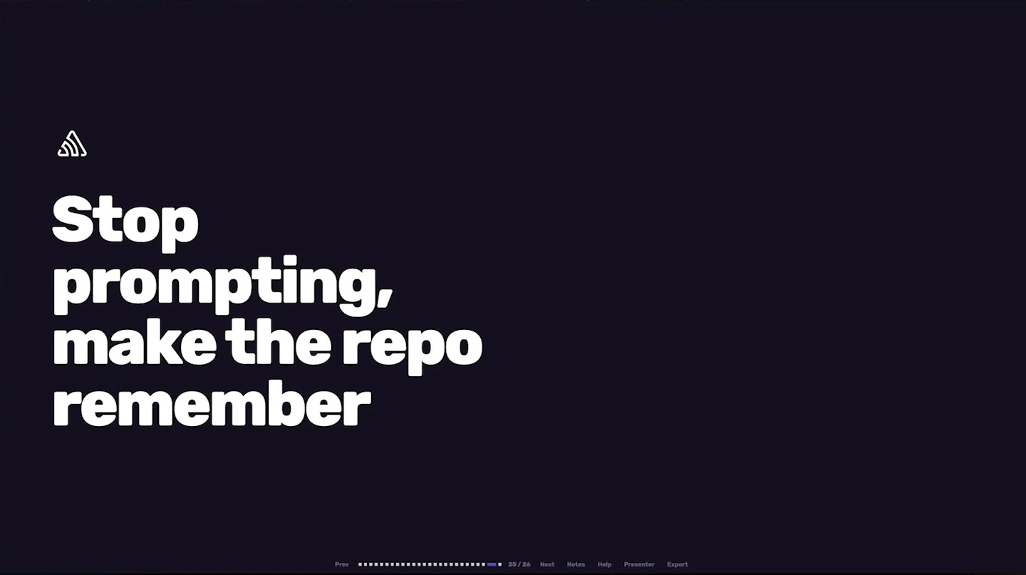 Large white text on a dark background says to make the repository remember.
