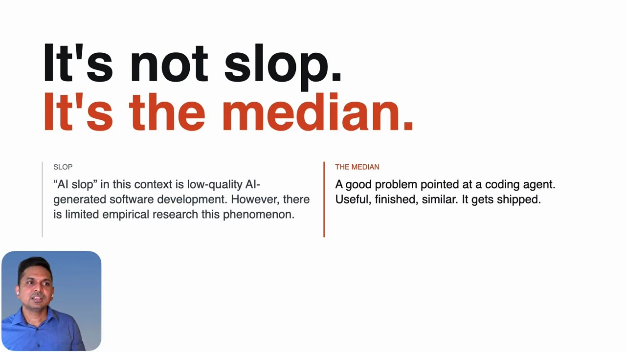 Median work versus AI slop — recorded presentation