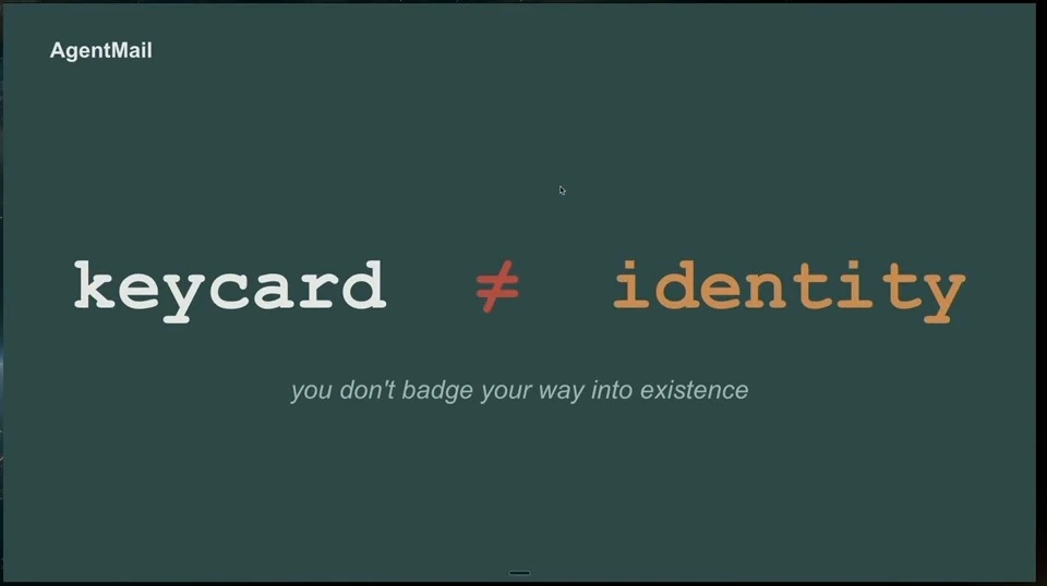 Keycard does not equal identity; you do not badge your way into existence.