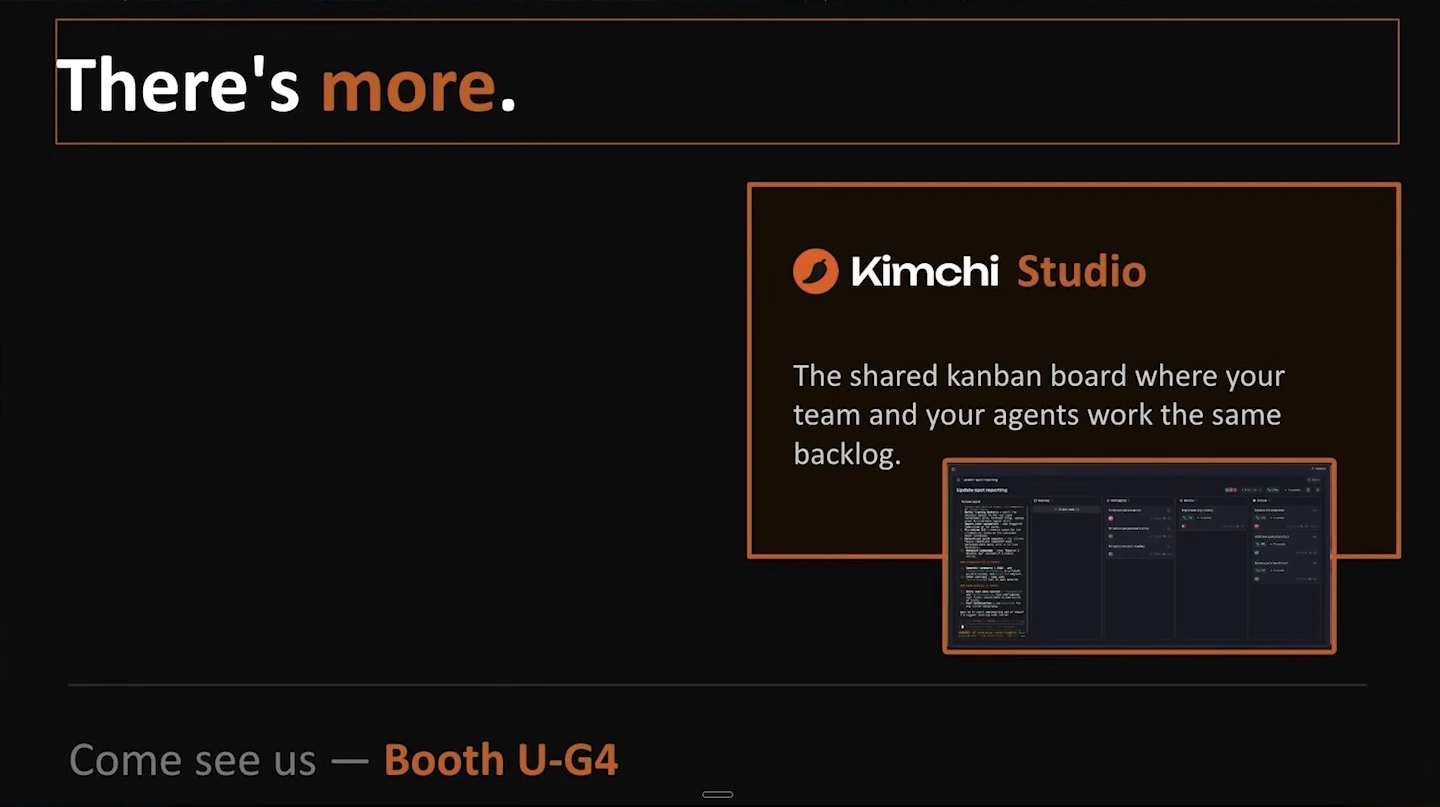 Kimchi Studio introduction describing a shared kanban board for teams and agents.