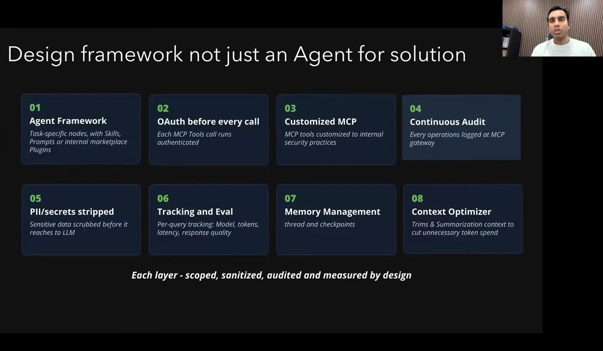 Design a framework, not just an agent — recorded presentation