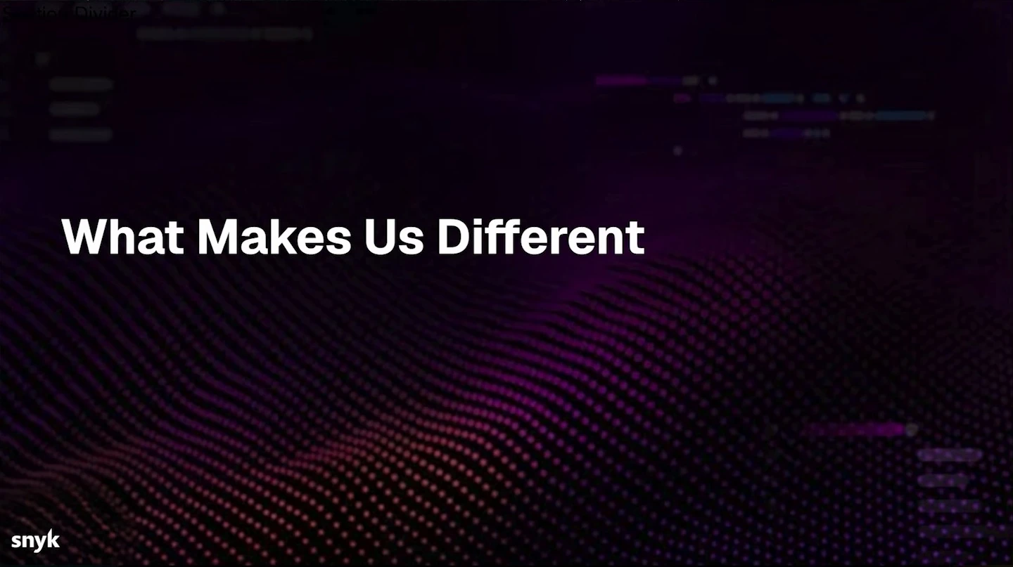Section divider titled What Makes Us Different on a dark purple background.