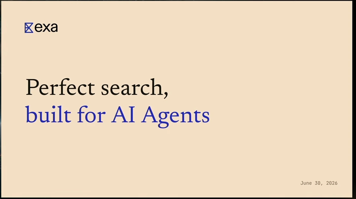 Exa title slide dated June 30, 2026.