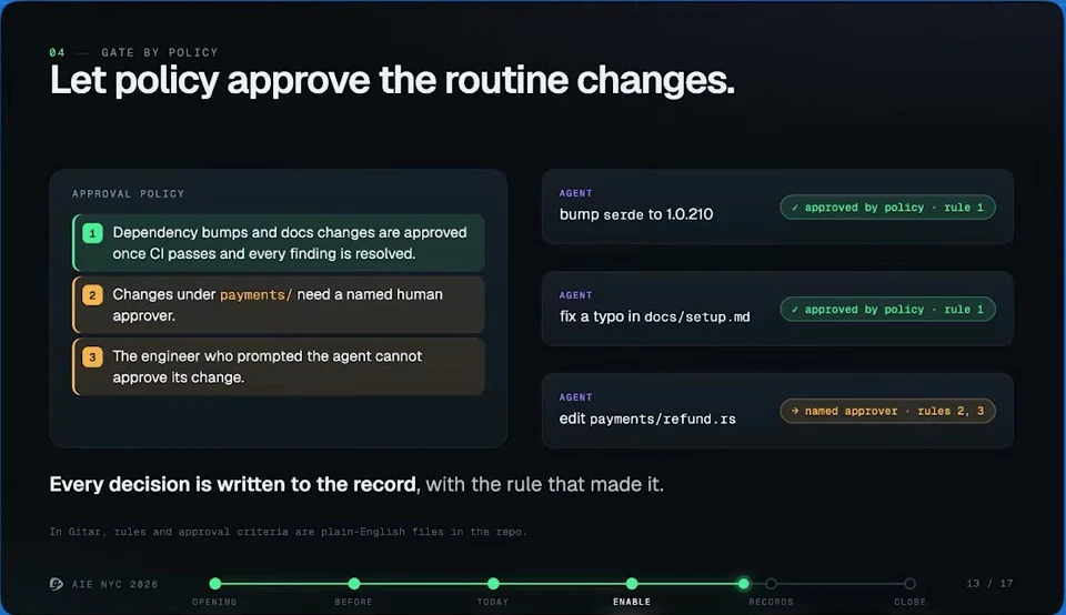 Let policy approve routine changes — recorded presentation, build 2
