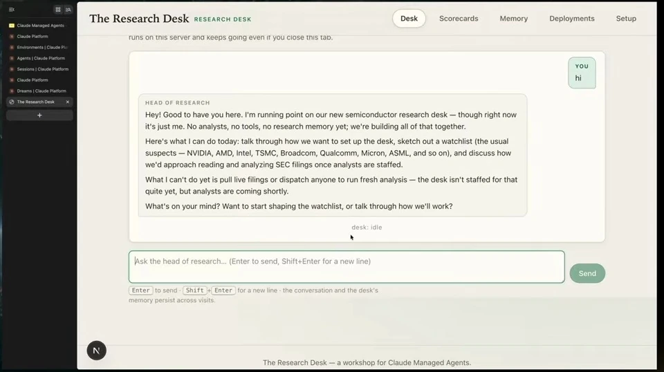 Chat with the Research Desk — recorded presentation