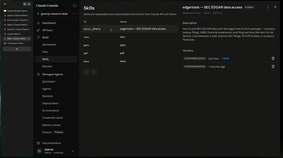 Update a skill as a live artifact — recorded presentation