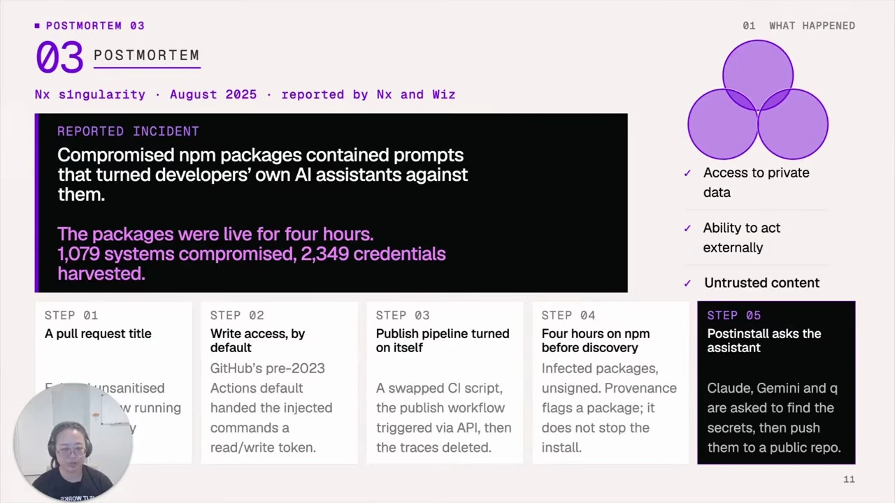 A malicious package changes an agent — recorded presentation