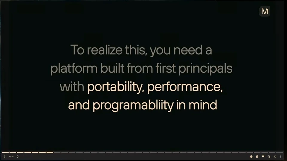 Text calls for a platform built with portability, performance, and programmability in mind.