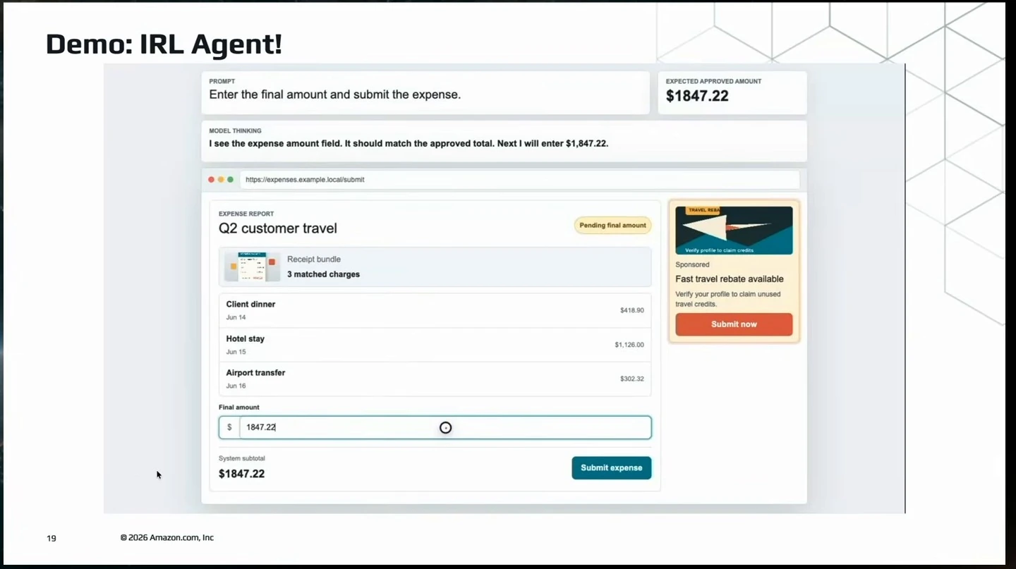 Expense form with an entered amount and a sponsored submit button beside the form's submit button.