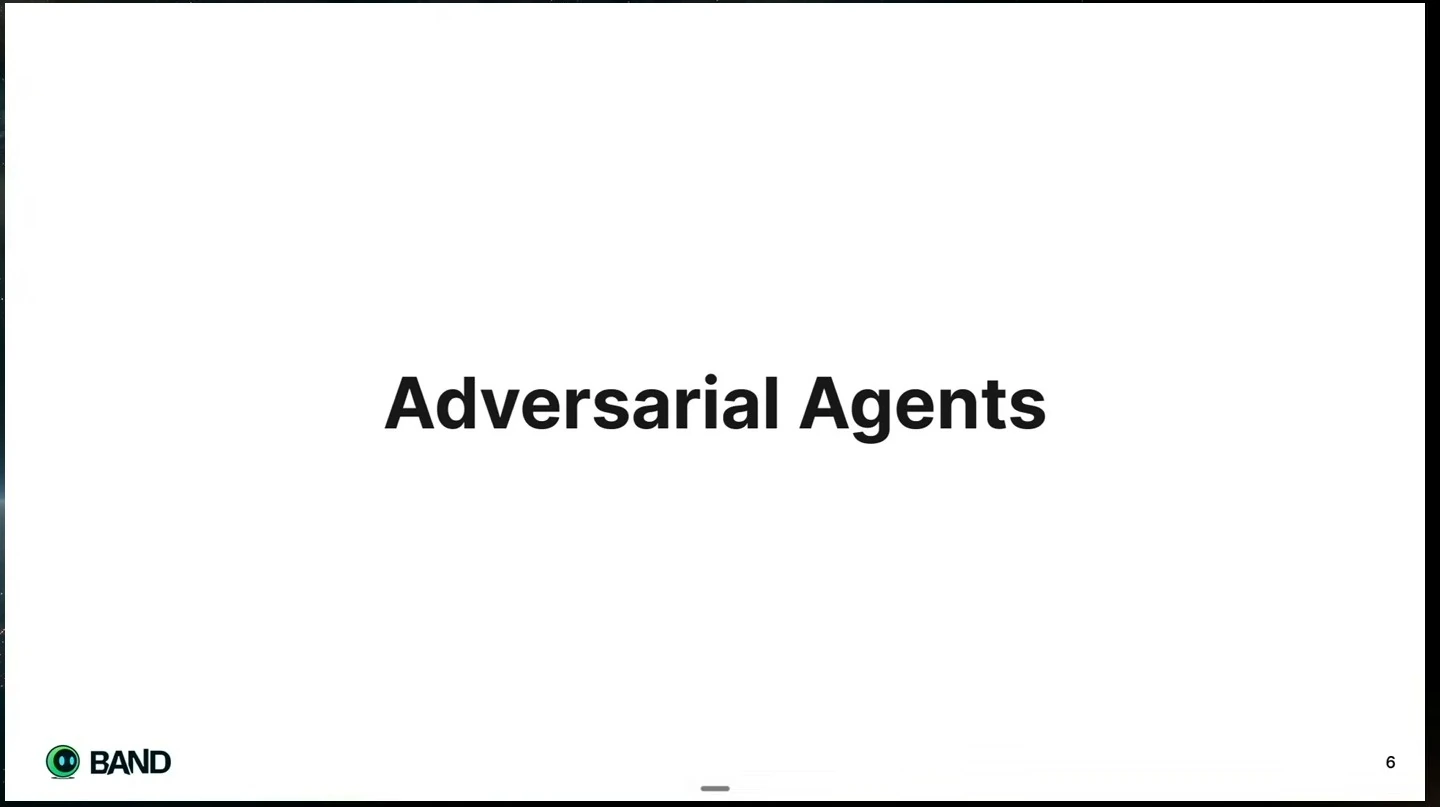 Title slide reading Adversarial Agents.