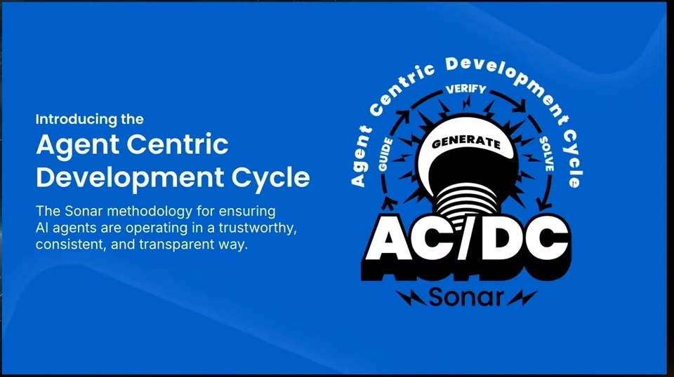 Introduction to Sonar's Agent Centric Development Cycle, illustrated with a cycle logo.