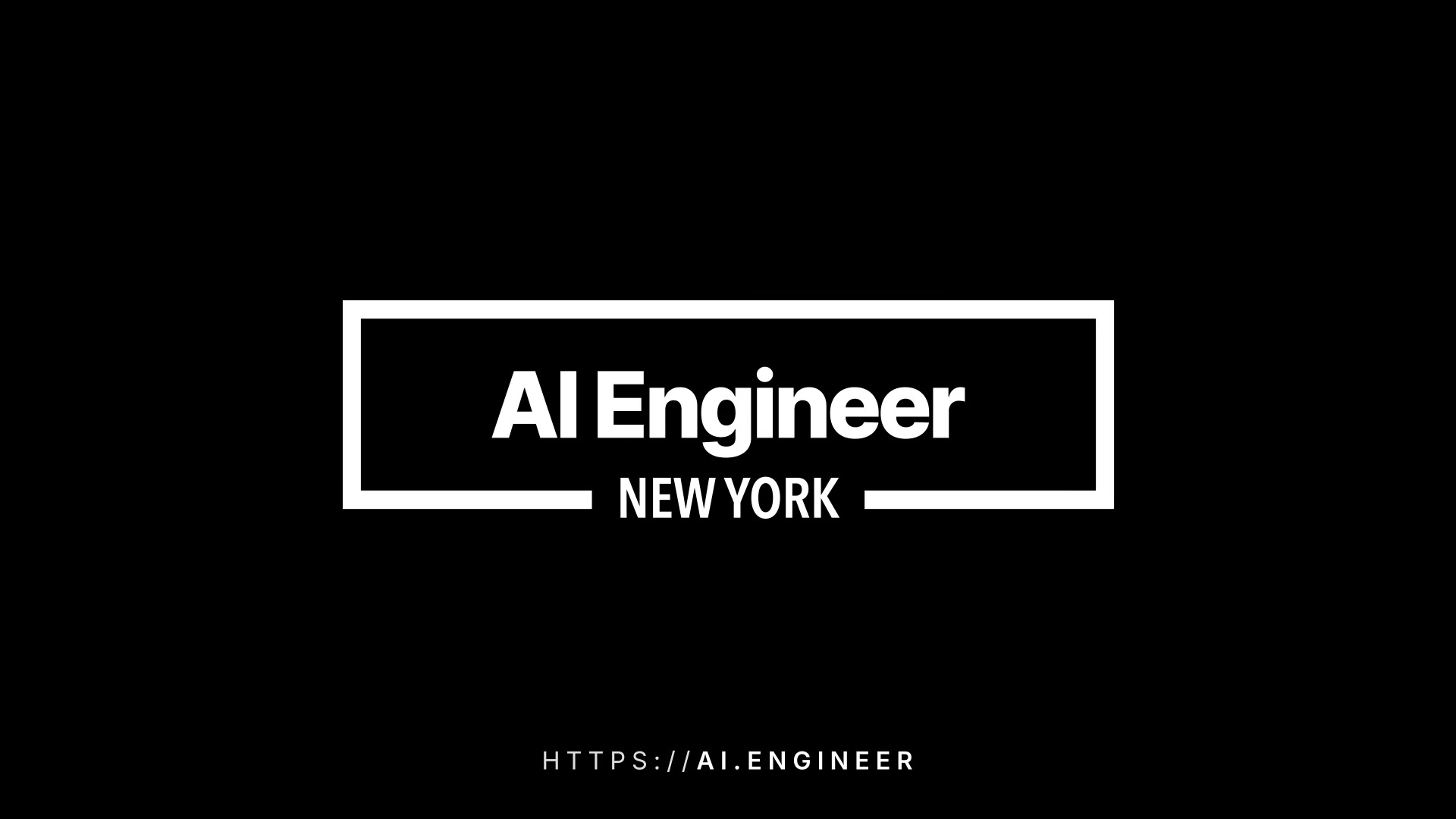 AI Engineer New York event logo on a black background.