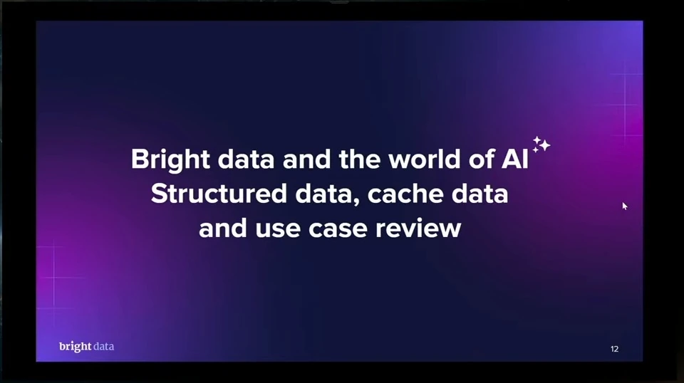 Section title introducing structured data, cache data, and a use case review.