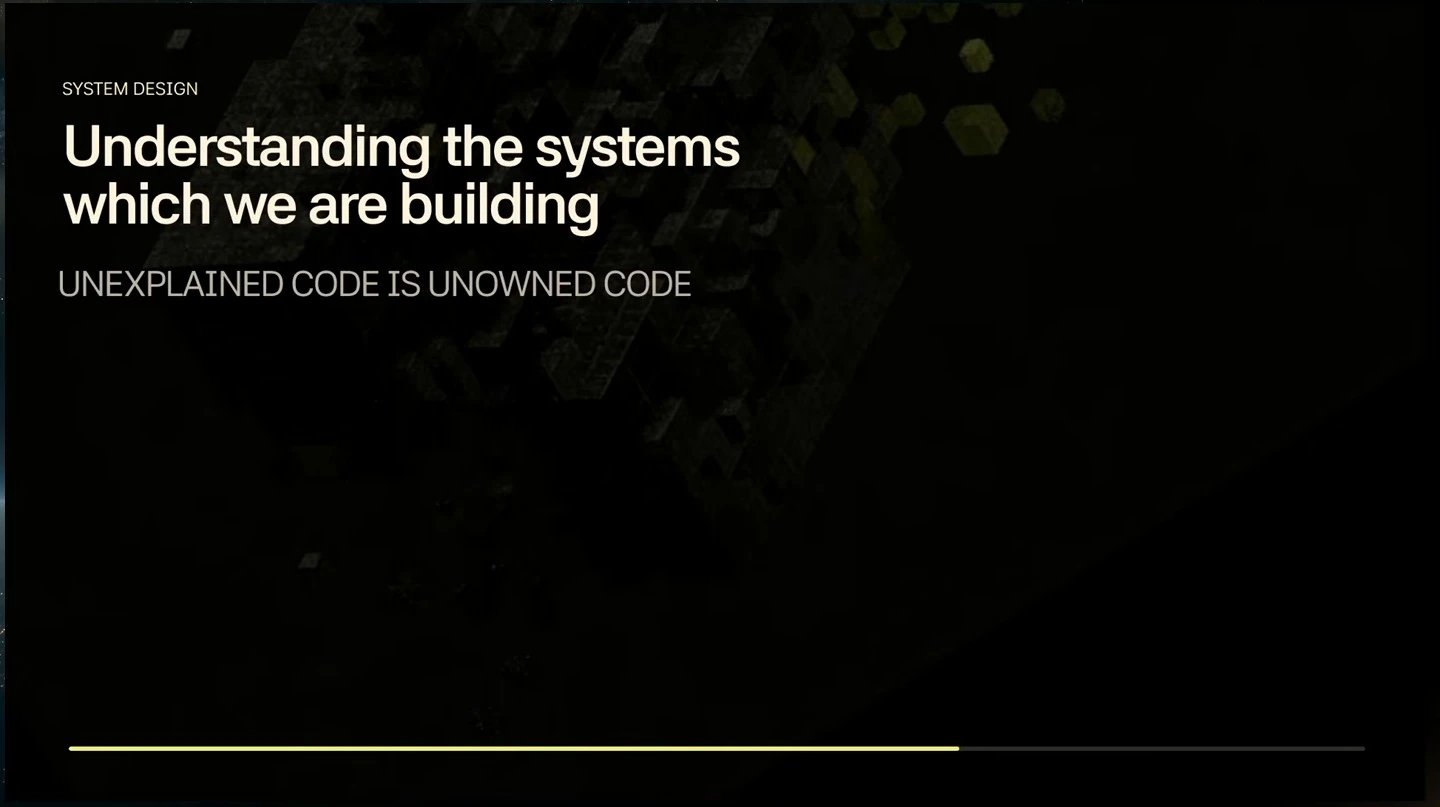 Slide states that unexplained code is unowned code.