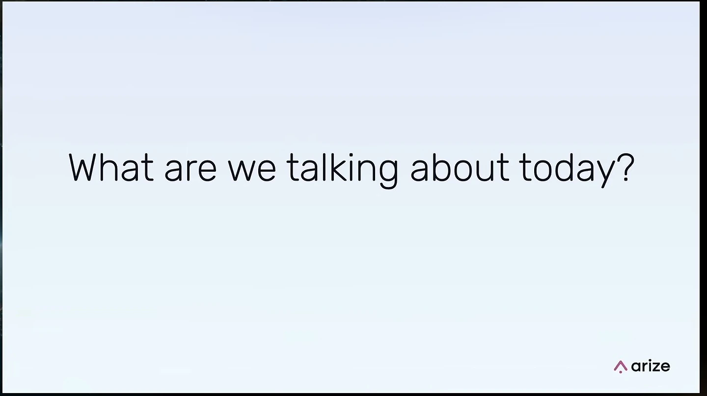 Slide asks, “What are we talking about today?”