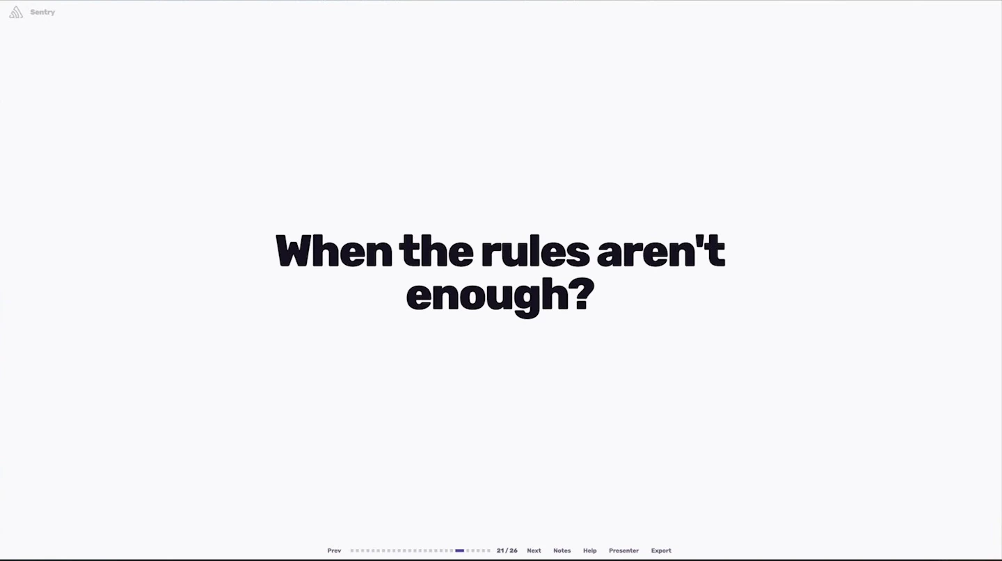 A centered question asks when rules are not enough.