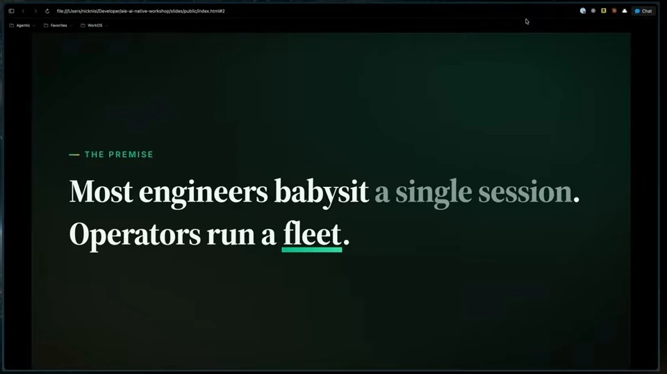 Most engineers babysit a single session; operators run a fleet.
