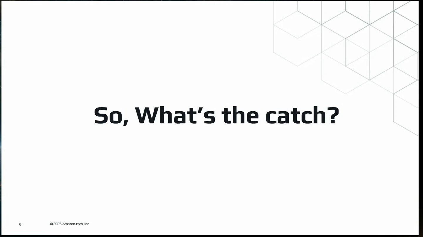 Slide asks, “So, What's the catch?”
