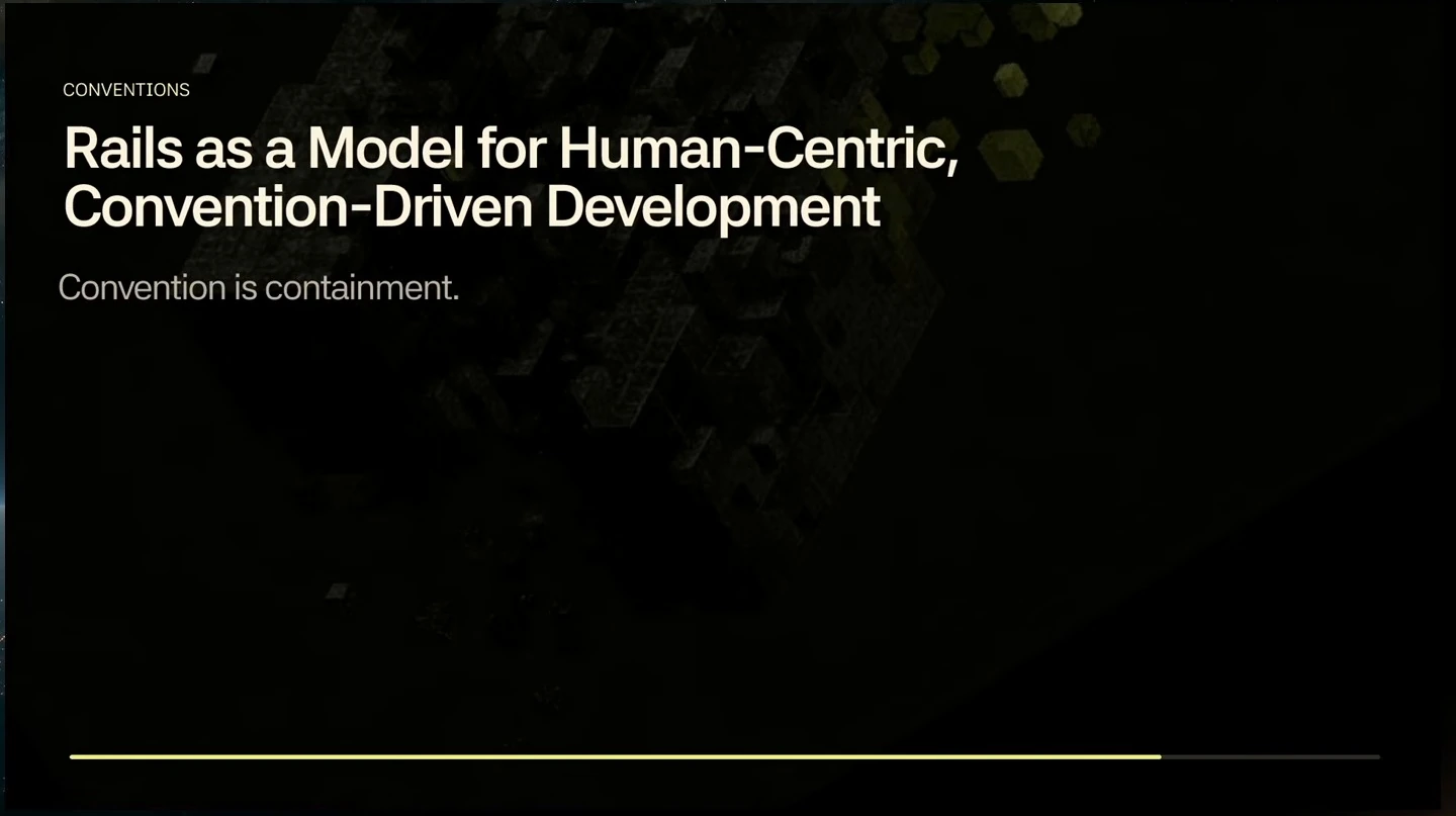 Slide stating that convention is containment.