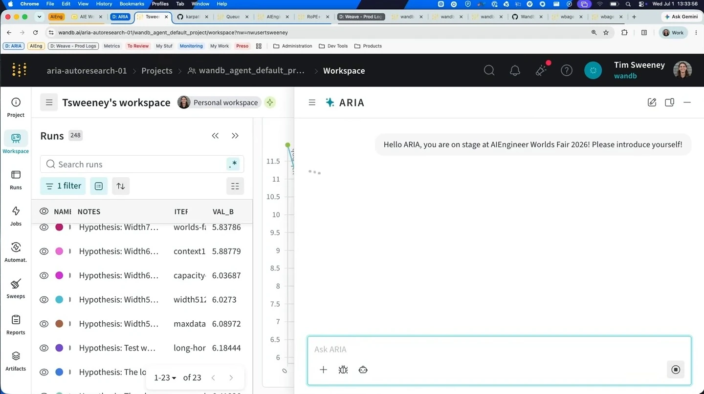 The assistant panel shows a submitted introduction prompt and a loading indicator.