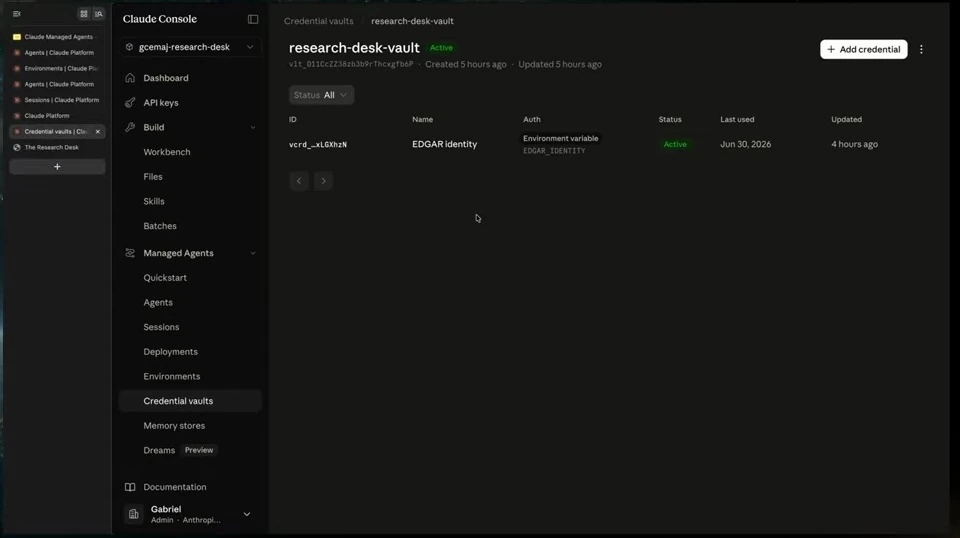 Inspect the research desk vault — recorded presentation