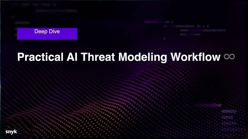 Deep dive section title: Practical AI Threat Modeling Workflow.