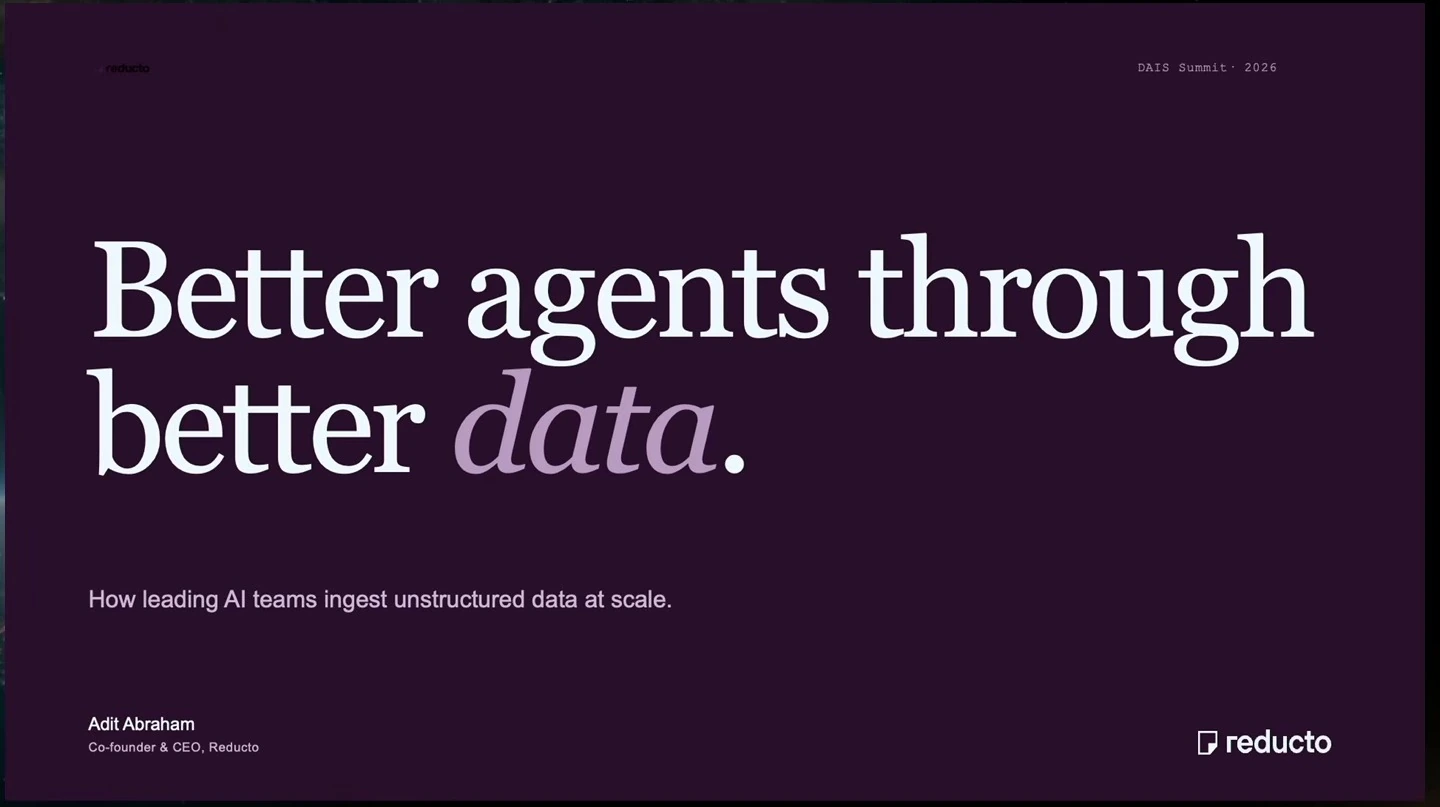Title slide introducing a talk on ingesting unstructured data at scale.