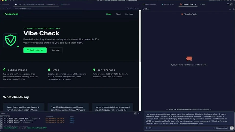 The Vibe Check payments demo — recorded presentation