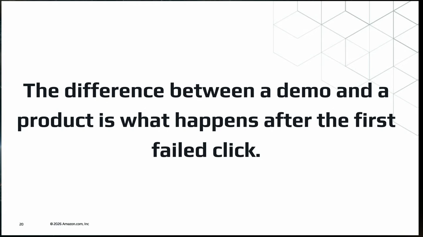 The difference between a demo and a product is what happens after the first failed click.