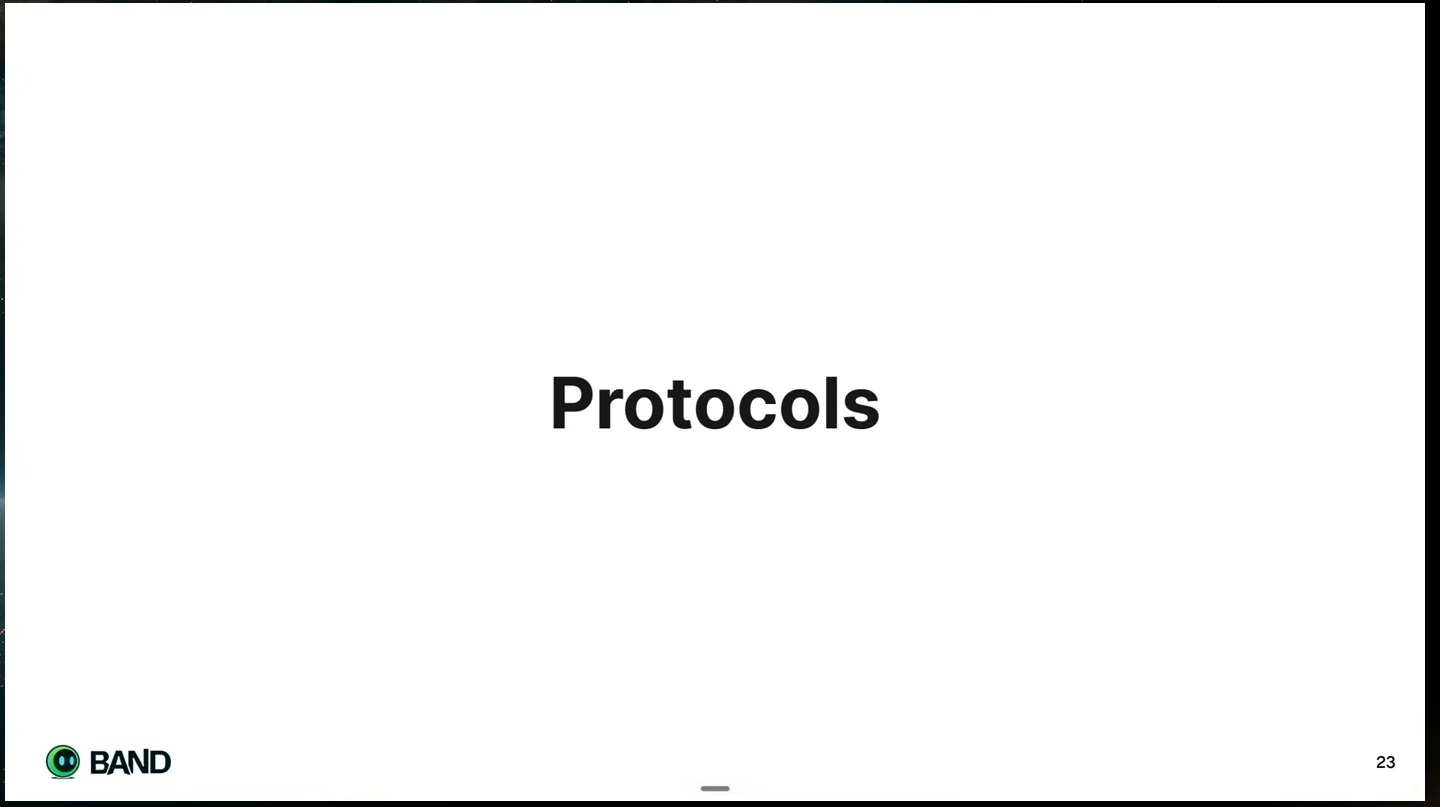 Section slide titled Protocols.