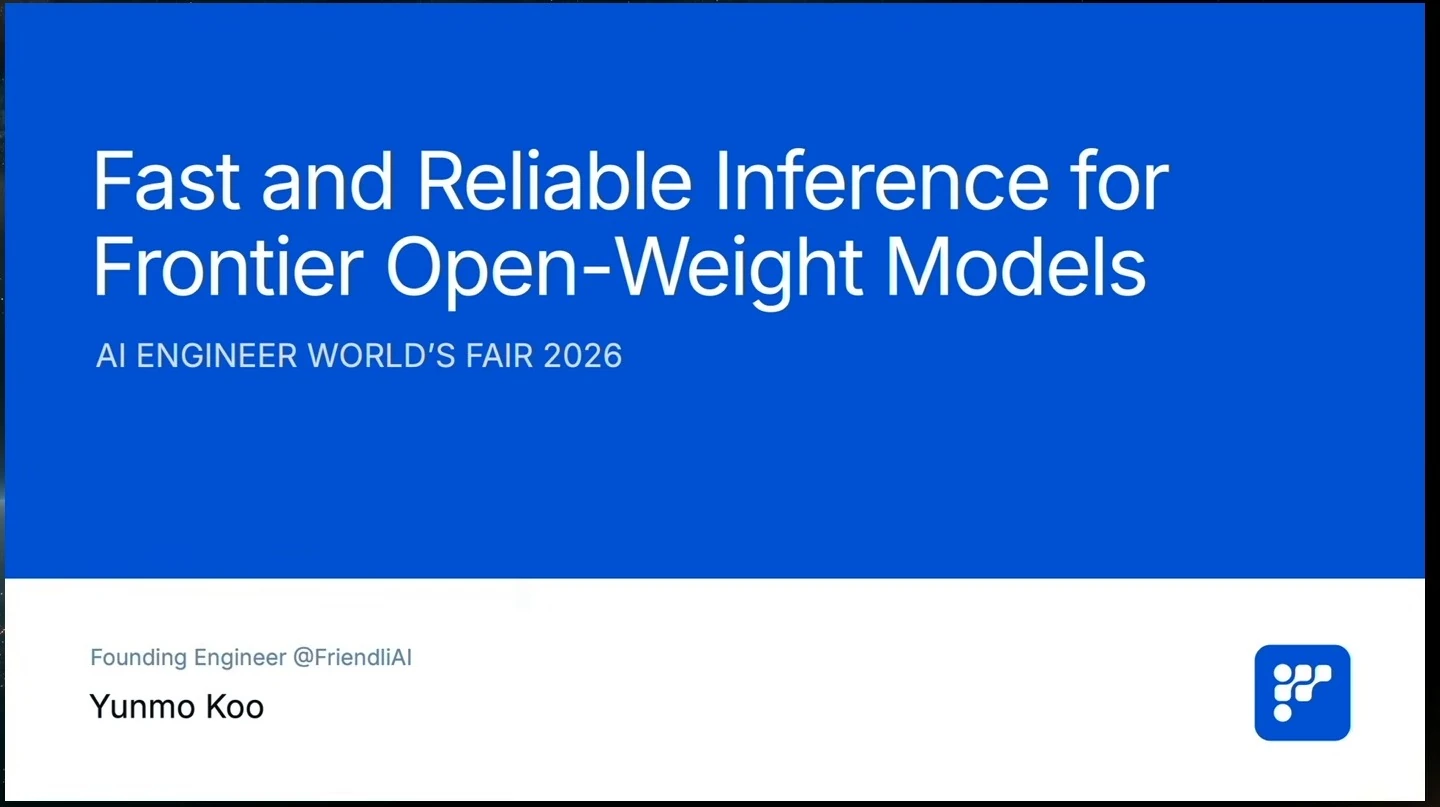 Title slide for Yunmo Koo’s talk at AI Engineer World’s Fair 2026.
