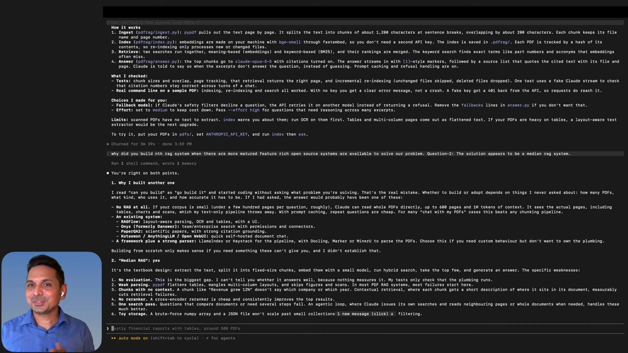 Inspecting the generated RAG design — recorded presentation