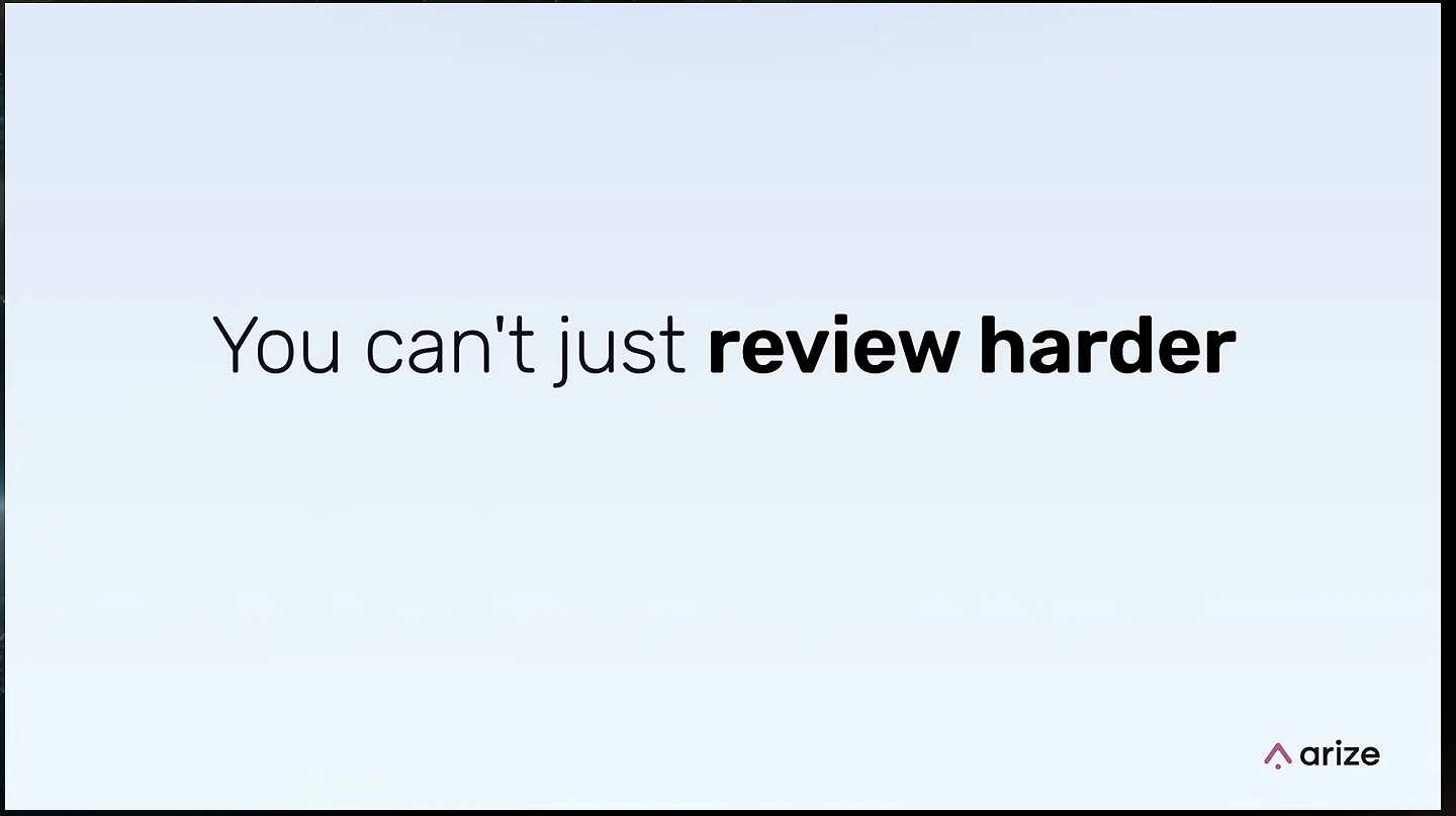 Slide stating, “You can't just review harder.”