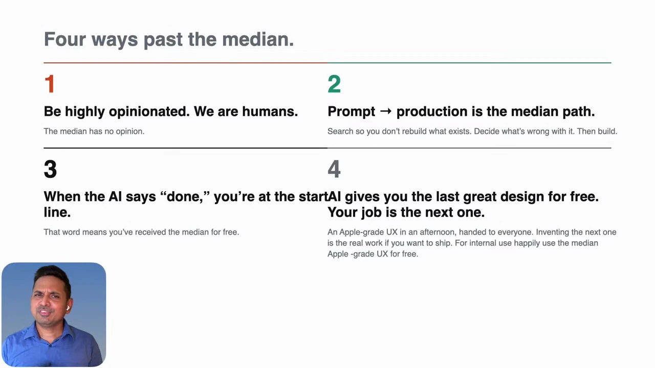 Four ways past the median — recorded presentation