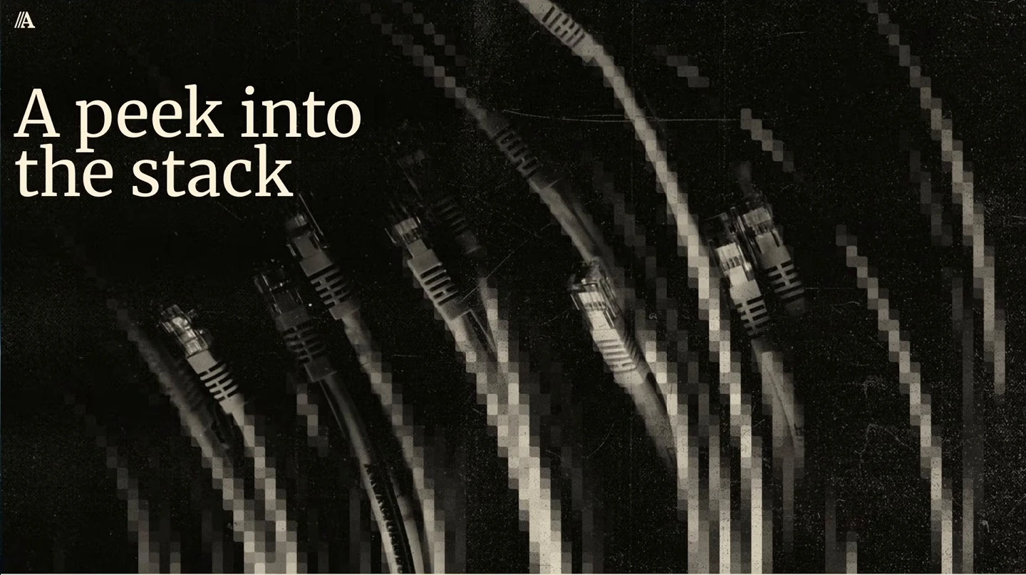 Section title over a dark photograph of network cables.