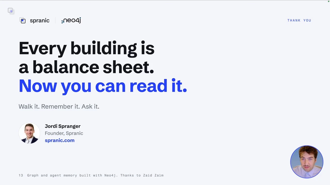 Closing slide says that buildings can be read and summarizes the approach as walk, remember, and ask.