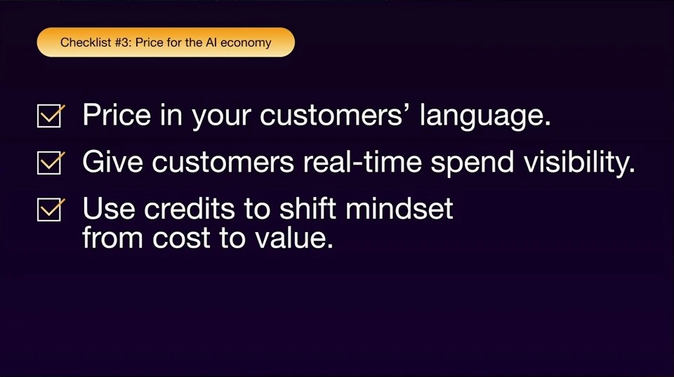 Checklist: price for the AI economy — recorded presentation