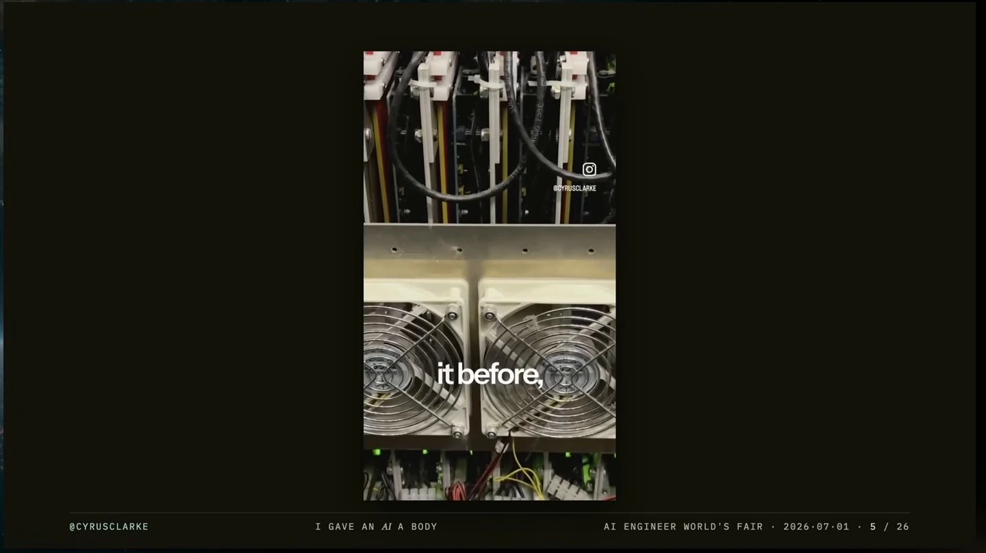 Internal components and cooling fans beneath a shape display.