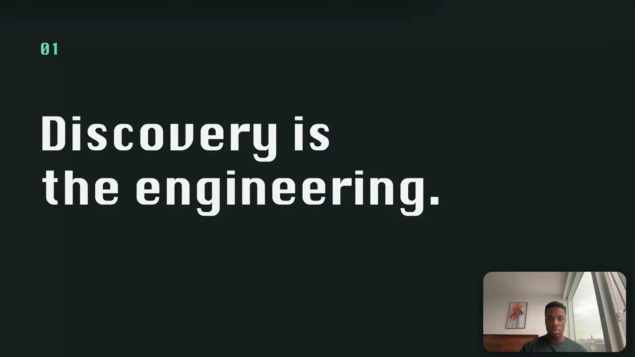 Section 01 states that discovery is the engineering.