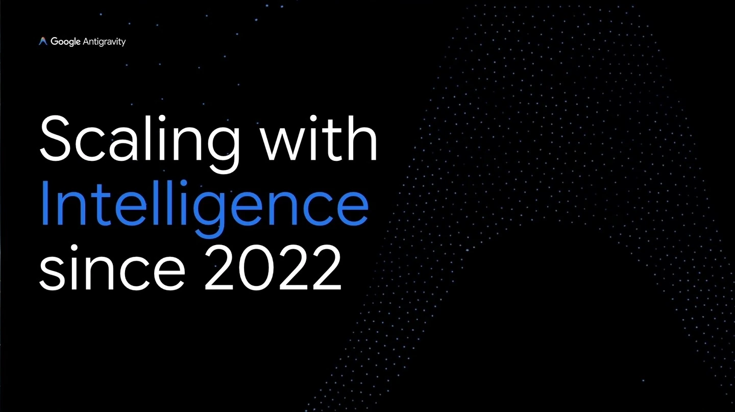 Title slide introducing scaling with intelligence since 2022.