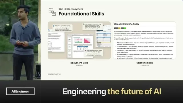 Selected presentation frame from Don't Build Agents, Build Skills Instead – Barry Zhang & Mahesh Murag, Anthropic at 334 seconds