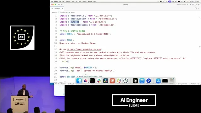 Selected presentation frame from Harnesses in AI: A Deep Dive — Tejas Kumar, IBM at 552 seconds