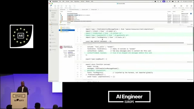 Selected presentation frame from Harnesses in AI: A Deep Dive — Tejas Kumar, IBM at 656 seconds