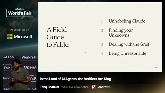 Selected presentation frame from Field Guide to Fable — Thariq Shihipar, Anthropic at 145 seconds