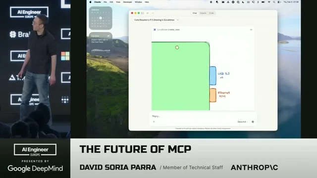 Selected presentation frame from The Future of MCP — David Soria Parra, Anthropic at 33 seconds